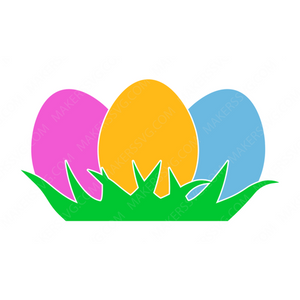 Eggs-three_eggs_on_grass-Makers SVG