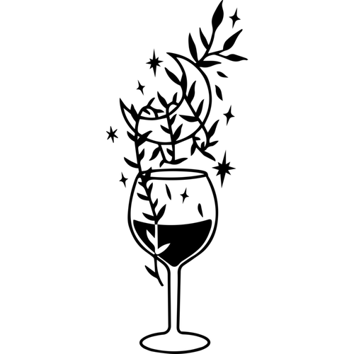 Boho-wine-glass-small-Makers SVG